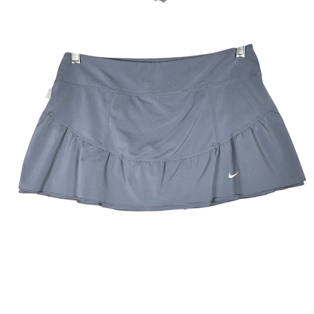 Nike Dri-Fit Tennis Skort Lot 2 Womens Size M Blue Gray Pleated Athletic Skirts - Picture 8 of 12